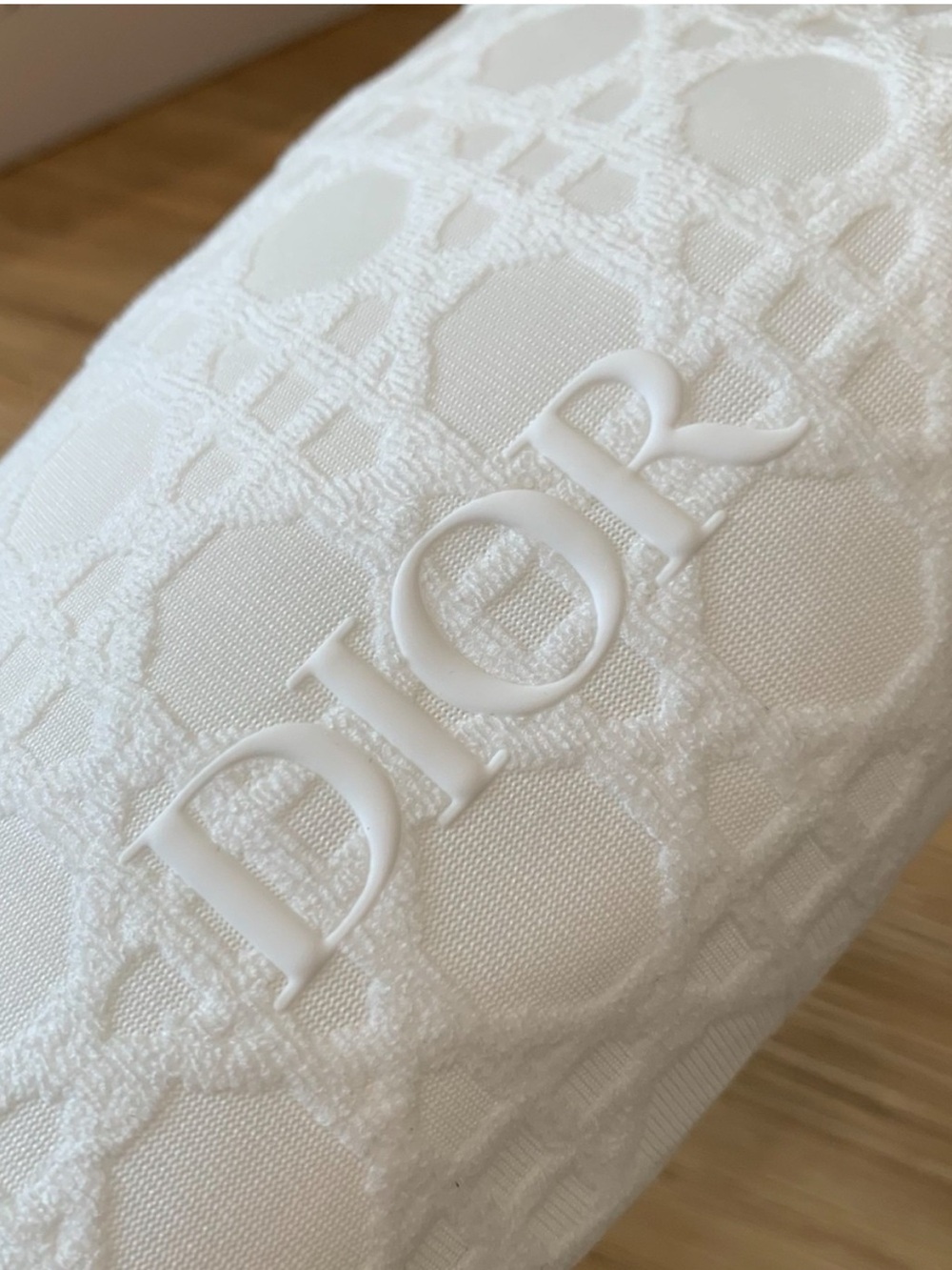 New in Box DIOR Quilter White Cosmetic Pouch Bag